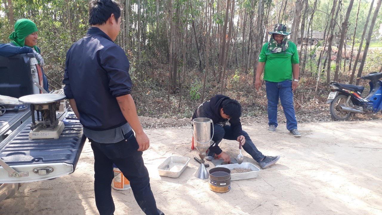 ขั้นตอน ทดสอบความแน่นชั้นดินถม